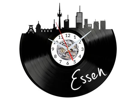 Essen Vinyl Zegar Ścienny Płyta Winylowa Nowoczesny Dekoracyjny Na Prezent Urodziny