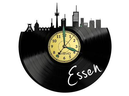 Essen Vinyl Zegar Ścienny Płyta Winylowa Nowoczesny Dekoracyjny Na Prezent Urodziny