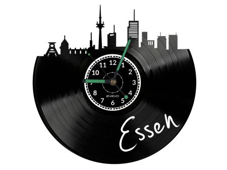 Essen Vinyl Zegar Ścienny Płyta Winylowa Nowoczesny Dekoracyjny Na Prezent Urodziny