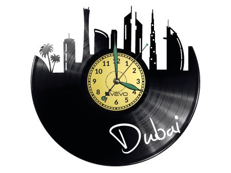 Dubaj Vinyl Zegar Ścienny Płyta Winylowa Nowoczesny Dekoracyjny Na Prezent Urodziny