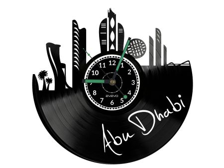 Abu Dhabi Vinyl Zegar Ścienny Płyta Winylowa Nowoczesny Dekoracyjny Na Prezent Urodziny