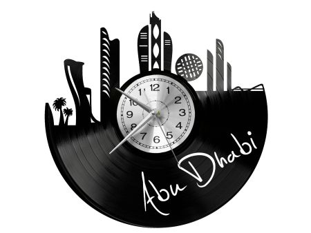 Abu Dhabi Vinyl Zegar Ścienny Płyta Winylowa Nowoczesny Dekoracyjny Na Prezent Urodziny