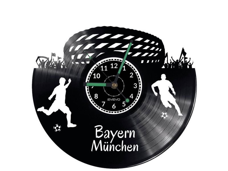 Bayern Monachium Vinyl Zegar Ścienny Płyta Winylowa Nowoczesny Dekoracyjny Na Prezent Urodziny