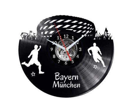 Bayern Monachium Vinyl Zegar Ścienny Płyta Winylowa Nowoczesny Dekoracyjny Na Prezent Urodziny