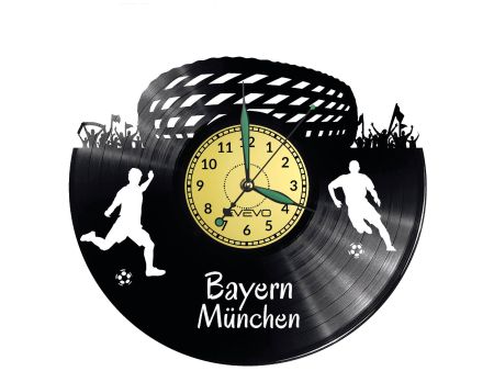 Bayern Monachium Vinyl Zegar Ścienny Płyta Winylowa Nowoczesny Dekoracyjny Na Prezent Urodziny