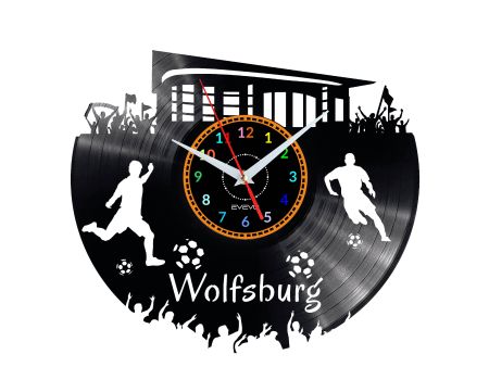 Wolfsburg Vinyl Zegar Ścienny Płyta Winylowa Nowoczesny Dekoracyjny Na Prezent Urodziny