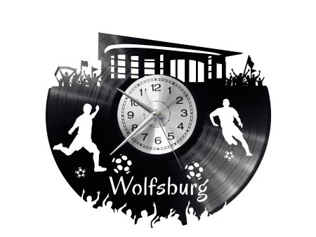 Wolfsburg Vinyl Zegar Ścienny Płyta Winylowa Nowoczesny Dekoracyjny Na Prezent Urodziny