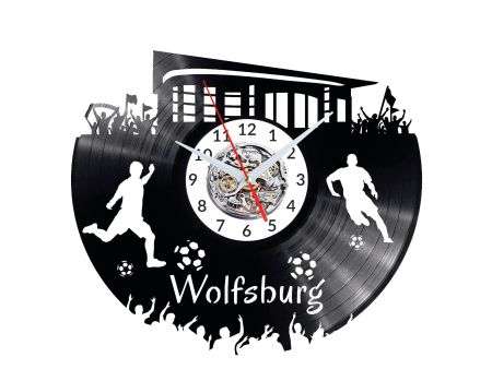 Wolfsburg Vinyl Zegar Ścienny Płyta Winylowa Nowoczesny Dekoracyjny Na Prezent Urodziny