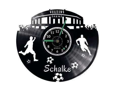 Schalke Vinyl Zegar Ścienny Płyta Winylowa Nowoczesny Dekoracyjny Na Prezent Urodziny