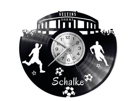 Schalke Vinyl Zegar Ścienny Płyta Winylowa Nowoczesny Dekoracyjny Na Prezent Urodziny