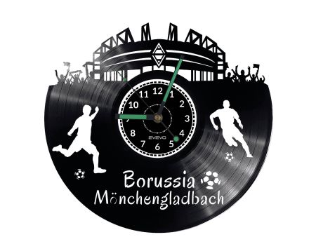 Borussia Mnchengladbach Vinyl Zegar Ścienny Płyta Winylowa Nowoczesny Dekoracyjny Na Prezent Urodziny