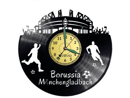 Borussia Mnchengladbach Vinyl Zegar Ścienny Płyta Winylowa Nowoczesny Dekoracyjny Na Prezent Urodziny