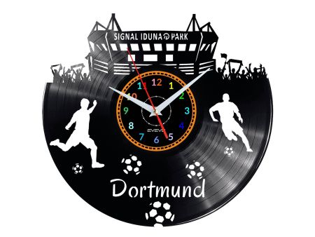 BVB Dortmund Vinyl Zegar Ścienny Płyta Winylowa Nowoczesny Dekoracyjny Na Prezent Urodziny