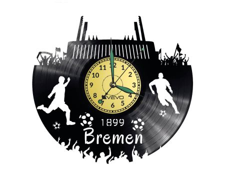 Bremen Vinyl Zegar Ścienny Płyta Winylowa Nowoczesny Dekoracyjny Na Prezent Urodziny