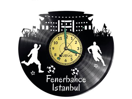 Istambuł Fenerbahce Vinyl Zegar Ścienny Płyta Winylowa Nowoczesny Dekoracyjny Na Prezent Urodziny