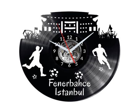 Istambuł Fenerbahce Vinyl Zegar Ścienny Płyta Winylowa Nowoczesny Dekoracyjny Na Prezent Urodziny