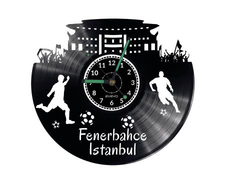 Istambuł Fenerbahce Vinyl Zegar Ścienny Płyta Winylowa Nowoczesny Dekoracyjny Na Prezent Urodziny