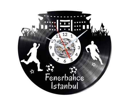 Istambuł Fenerbahce Vinyl Zegar Ścienny Płyta Winylowa Nowoczesny Dekoracyjny Na Prezent Urodziny