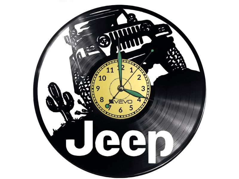  Jeep Vinyl Zegar Ścienny Płyta Winylowa Nowoczesny Dekoracyjny Na Prezent Urodziny