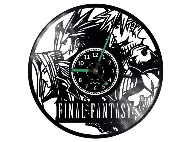 Final Fantasy Vinyl Zegar Ścienny Płyta Winylowa Nowoczesny Dekoracyjny Na Prezent Urodziny