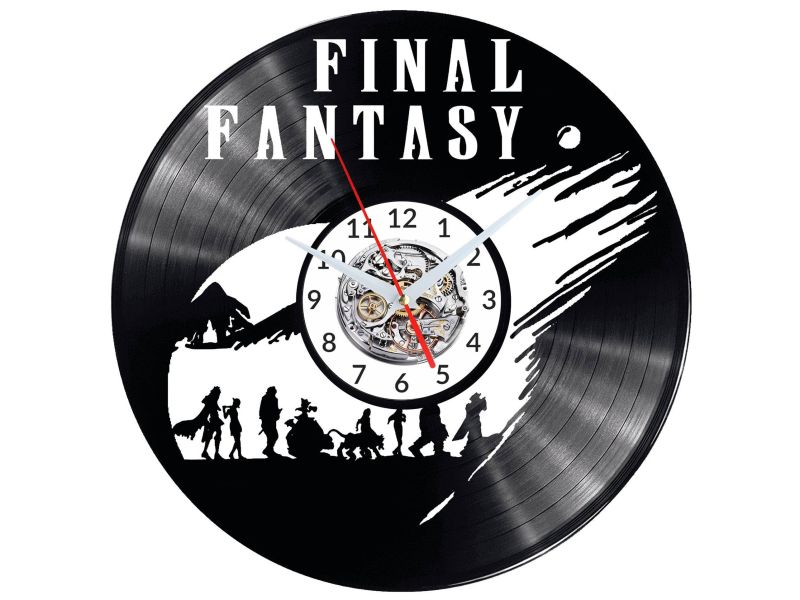 Final Fantasy Vinyl Zegar Ścienny Płyta Winylowa Nowoczesny Dekoracyjny Na Prezent Urodziny