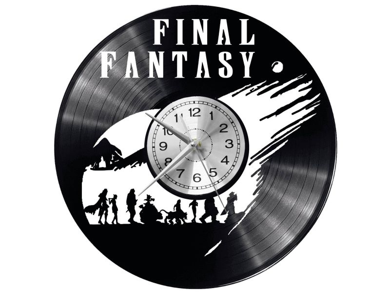 Final Fantasy Vinyl Zegar Ścienny Płyta Winylowa Nowoczesny Dekoracyjny Na Prezent Urodziny