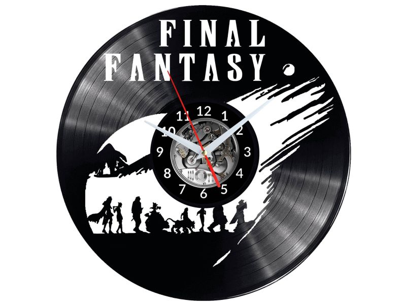 Final Fantasy Vinyl Zegar Ścienny Płyta Winylowa Nowoczesny Dekoracyjny Na Prezent Urodziny