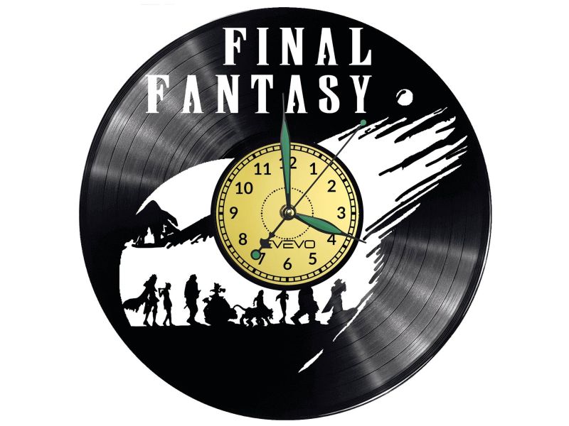 Final Fantasy Vinyl Zegar Ścienny Płyta Winylowa Nowoczesny Dekoracyjny Na Prezent Urodziny