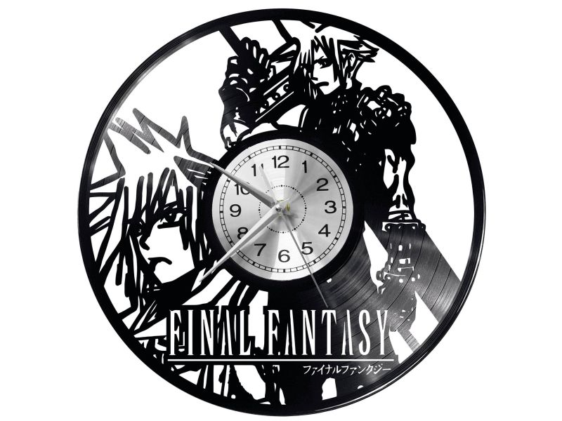 Final Fantasy Vinyl Zegar Ścienny Płyta Winylowa Nowoczesny Dekoracyjny Na Prezent Urodziny