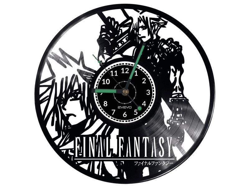 Final Fantasy Vinyl Zegar Ścienny Płyta Winylowa Nowoczesny Dekoracyjny Na Prezent Urodziny