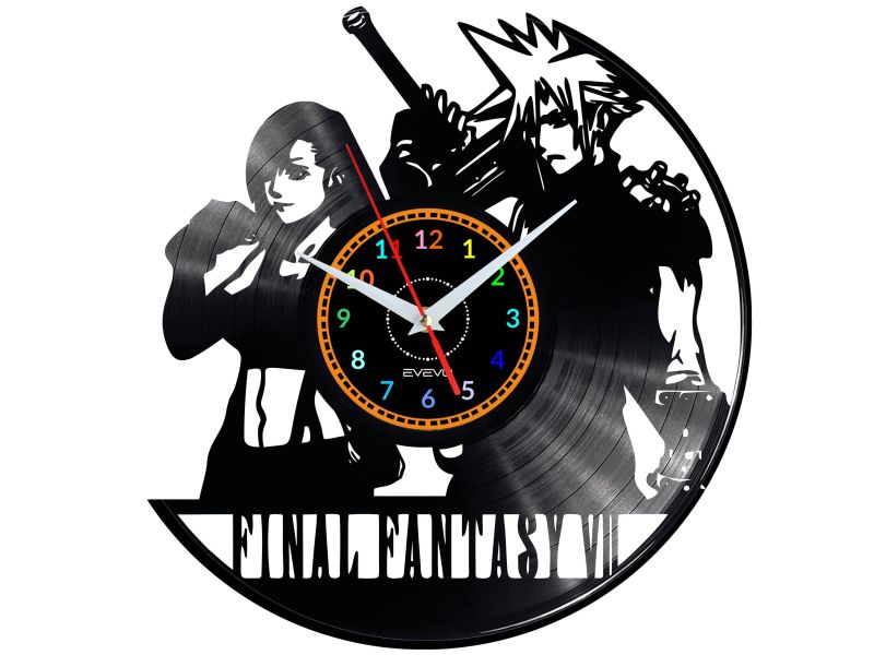 Final Fantasy Vinyl Zegar Ścienny Płyta Winylowa Nowoczesny Dekoracyjny Na Prezent Urodziny