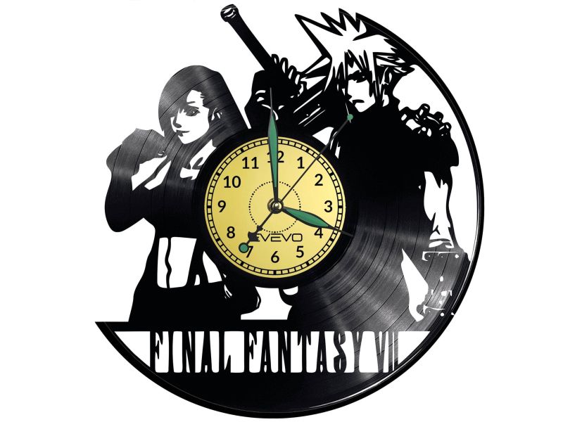 Final Fantasy Vinyl Zegar Ścienny Płyta Winylowa Nowoczesny Dekoracyjny Na Prezent Urodziny