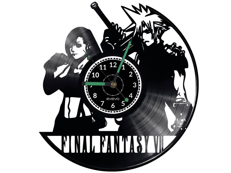 Final Fantasy Vinyl Zegar Ścienny Płyta Winylowa Nowoczesny Dekoracyjny Na Prezent Urodziny