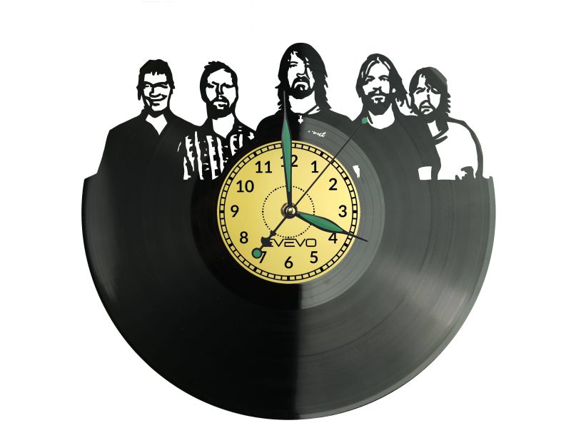 Foo FIghters Vinyl Zegar Ścienny Płyta Winylowa Nowoczesny Dekoracyjny Na Prezent Urodziny