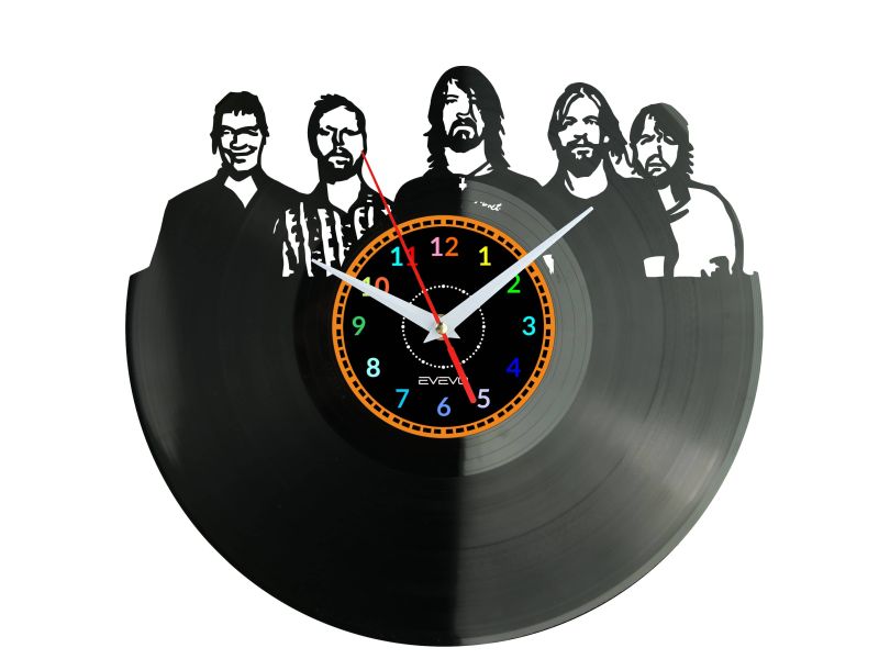 Foo FIghters Vinyl Zegar Ścienny Płyta Winylowa Nowoczesny Dekoracyjny Na Prezent Urodziny