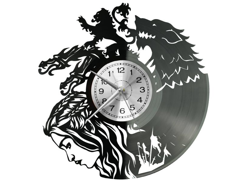 Game of Thrones Vinyl Zegar Ścienny Płyta Winylowa Nowoczesny Dekoracyjny Na Prezent Urodziny