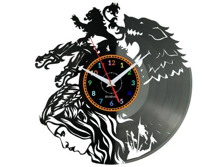 Game of Thrones Vinyl Zegar Ścienny Płyta Winylowa Nowoczesny Dekoracyjny Na Prezent Urodziny