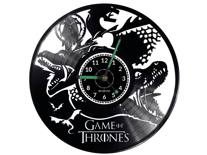 Game of Thrones Vinyl Zegar Ścienny Płyta Winylowa Nowoczesny Dekoracyjny Na Prezent Urodziny