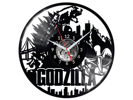 Godzilla Vinyl Zegar Ścienny Płyta Winylowa Nowoczesny Dekoracyjny Na Prezent Urodziny