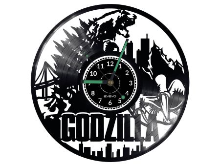 Godzilla Vinyl Zegar Ścienny Płyta Winylowa Nowoczesny Dekoracyjny Na Prezent Urodziny