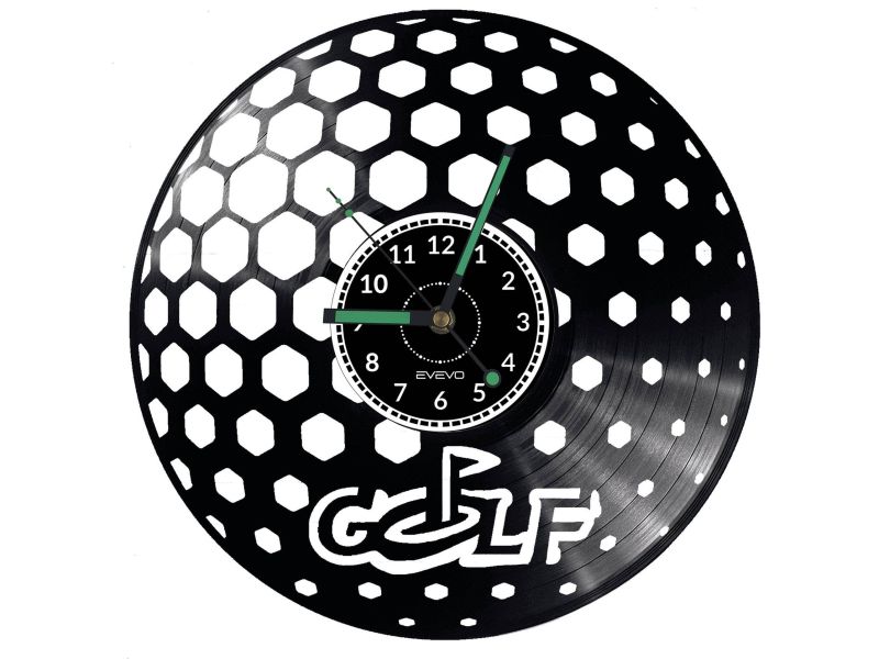 Golf Vinyl Zegar Ścienny Płyta Winylowa Nowoczesny Dekoracyjny Na Prezent Urodziny