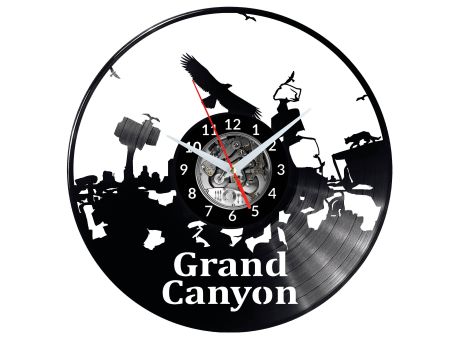 Grand Canyon Vinyl Zegar Ścienny Płyta Winylowa Nowoczesny Dekoracyjny Na Prezent Urodziny