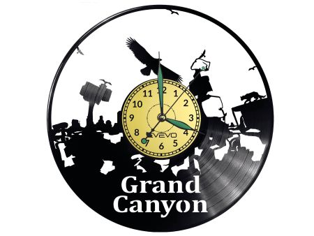 Grand Canyon Vinyl Zegar Ścienny Płyta Winylowa Nowoczesny Dekoracyjny Na Prezent Urodziny