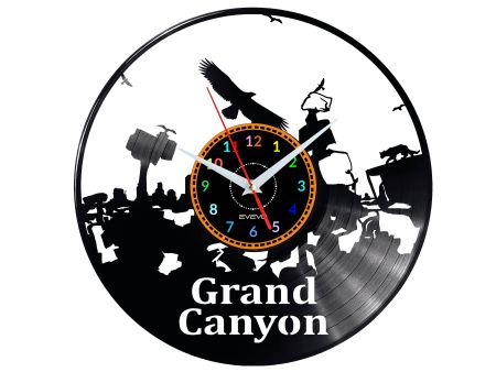 Grand Canyon Vinyl Zegar Ścienny Płyta Winylowa Nowoczesny Dekoracyjny Na Prezent Urodziny