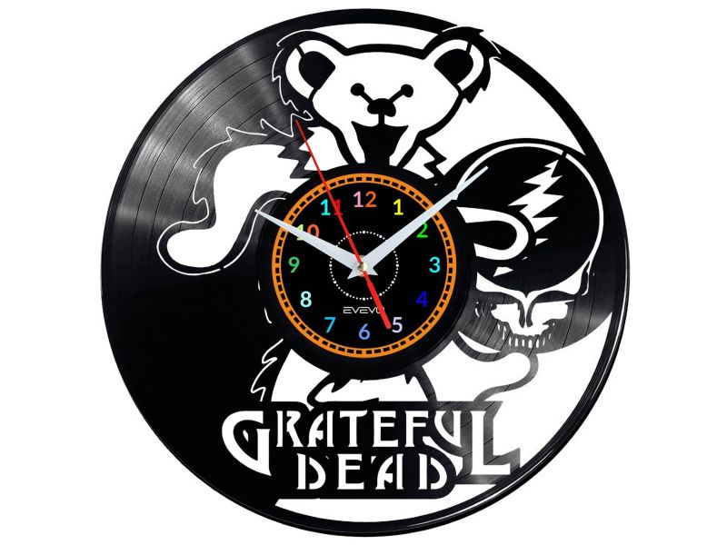 Grateful Dead Vinyl Zegar Ścienny Płyta Winylowa Nowoczesny Dekoracyjny Na Prezent Urodziny