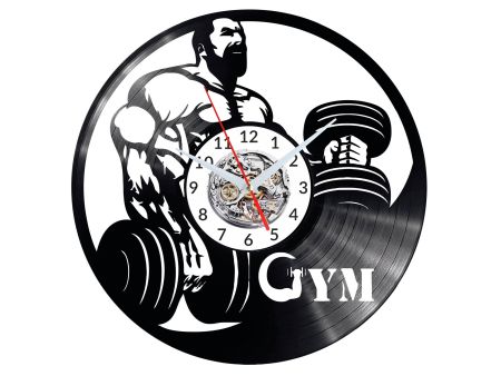 GYM Vinyl Zegar Ścienny Płyta Winylowa Nowoczesny Dekoracyjny Na Prezent Urodziny