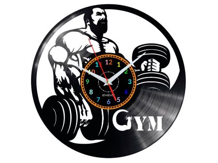 GYM Vinyl Zegar Ścienny Płyta Winylowa Nowoczesny Dekoracyjny Na Prezent Urodziny