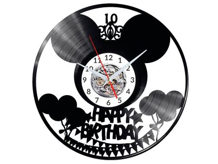 HAPPY BIRTHDAY Vinyl Zegar Ścienny Płyta Winylowa Nowoczesny Dekoracyjny Na Prezent Urodziny