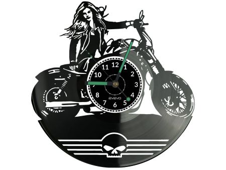 Harley Motor Vinyl Zegar Ścienny Płyta Winylowa Nowoczesny Dekoracyjny Na Prezent Urodziny