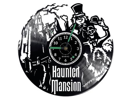 Haunted Mansion Vinyl Zegar Ścienny Płyta Winylowa Nowoczesny Dekoracyjny Na Prezent Urodziny